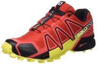 Salomon Men's Speedcross' 4 Trail Running Shoes, Radiant Red/Black/Corona Yellow), 9 UK