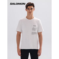 Salomon Salomon Salomon Nam Đi Bộ Đường Dài Ngoài Trời Tay Ngắn SAL GLOBE GRAPHIC In TEE100% Áo Thun Cotton Cao Cấp -0318