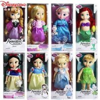 ✨Salon Chính Hãng Búp Bê Bạch Tuyết Nàng Tiên Cá Tóc Dài Frozen Anna Elsa Nhà Chơi Đồ Chơi Trẻ Em Quà Tặng