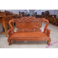 Salon gỗ cẩm lai tay 10 chạm rồng bát tiên SA026