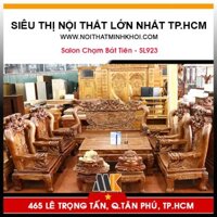 Salon Gỗ Hương Chạm Bát Tiên 10 Món, Tay 14 - SL923