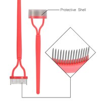 Salon Metal Comb Brush Lash Eyebrow Cosmetic Natural Make Up Eyelash Extension Tools