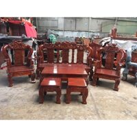 SALON TAY 12 GỖ TRÀM TRIỆN NGHÊ TAY RỒNG