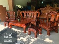 Salon Triện Tay 14 Gỗ Tràm Lõi Nghê Cầu