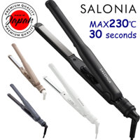 SALONIA | Straight Hair Iron 15mm Iron Compatible with overseas countries Quick start-up time of about 30 seconds 120℃～230℃ SL-004S Professional specification/Beauty/Hair care [Black/White/Beige/Gray/Navy] [Direct from Japan]