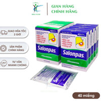 SALONPAS HỘP NGUYÊN 200 MIẾNG (40 MIẾNG X 5 HỘP) HSD 01/2025 - Miếng Dán Giảm Đau Vai, Lưng, Cơ, Đau Khớp, Bầm Tím, Bong