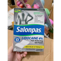 Salonpas Miếng dánHộp 6 miếng_ Hàng Mỹ chính hãng