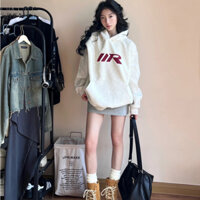 Salute áo hoodie nữ xám tiêu form rộng dày local brand mùa đông girl phố áo nỉ dài tay