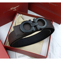 Salvatore Ferragamo Hàng có sẵn Thắt lưng nam Philadelmo Khóa phẳng Kinh doanh Da thật Thanh niên