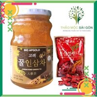 Sâm Hàn Quốc ngâm mật ong (hủ 580g) -  TẶNG 1 bịch kẹo hồng sâm KGS 300g