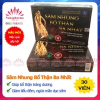 Sâm Nhung Bổ Thận Ba Nhất - Giúp bổ thận tráng dương, tăng cường chức năng sinh lý nam, giảm tiểu đêm nhiều lần