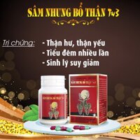 SÂM NHUNG BỔ THẬN TW3 bổ thận, cố tinh, bổ thận tráng dương dùng cho cả nam và nữ lọ 30 viên