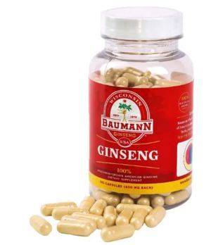 Sâm viên baumann wisconsin, lọ 100 viên 500 mg