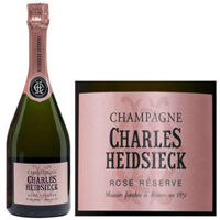 Sâmbanh hồng: Champagne Charles Heidsieck Rosé Réserve chai 750ml x 6 chai với nồng độ 12%vol nhập khẩu nguyên thùng