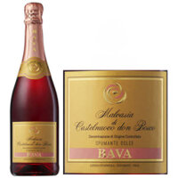 Sâmbanh hồng của Ý: Bava Malvasia Rose Spumante DOC 7% vol chai 750ml x6 chai nhập khẩu nguyên thùng