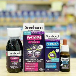 Sambucol Drops for kids - Sambucol Tăng đề kháng cho bé từ 6 tháng