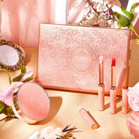 Same Style as Tiktok#Nude Pink Beauty Three-Piece Gift Box Temperature Change Lipstick Air CushionBBFrost Makeup Kit Valentine's Day New Year's Day Birthday Gift6.6na