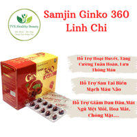 Samjin Ginko 360 Linh Chi - Bổ Não Hoạt Huyết Dưỡng Não Ginko Biloba 360mg, Linh Chi (Hộp 100 Viên)