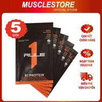 Sample Rule 1 Whey Protein Isolate và Hydrolyzed (5 Gói), Hỗ Trợ Tăng Cơ, Giảm Mỡ, 25g Protein