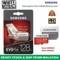 Samsung EVO Plus 128 GB 100 MB/giây U3 4K Lớp 10 Thẻ Nhớ Micro SD SDXC