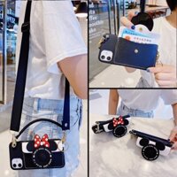 Samsung Galaxy A11 A21 A10 A20 A30 A70 A50 A71 A51 A80 M31S A42 Disney Cartoon Minnie Mickey Card Wallet Stand Phone Cover Case