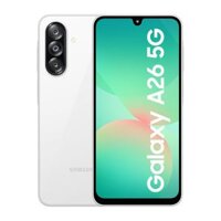 Samsung Galaxy A26 5G (Màu Trắng Sang Trọng, 8GB RAM, 128GB) | Trí Tuệ Thông Minh: Tìm Kiếm Vòng Tròn, Chỉnh Sửa Thông Minh | Hệ Thống Camera 3 Lên Đến 50MP | Chuẩn Kháng Nước IP67