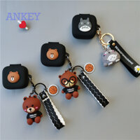 Samsung Galaxy Buds Live / Buds Pro / Buds 2 Vỏ đựng hộp nhỏ xinh kèm móc khóa hình gấu cho