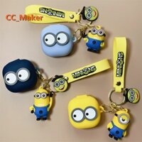 Samsung Galaxy Buds2 Pro Case Cartoon Minions Keychain Pendant Samsung Galaxy Buds2 Silicone Soft Case Protective Case Shockproof Case Protective Case Cute Minions Samsung Buds Pro Protective Case For Samsung Buds Live Cover Soft Case