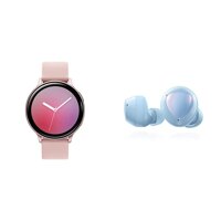 Samsung Galaxy Watch Active 2 (44mm, GPS, Bluetooth), Pink Gold with Samsung Galaxy Buds+ Plus, True Wireless Earbuds (Wireless Charging Case Inclu...