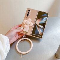 Samsung Galaxy Z Fold 6 5 4 3 2 5G Giá đỡ cối xay gió thời trang dễ thương có silicon Giá đỡ vòng tay lớn Bảo vệ da mờ