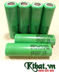 Samsung INR18650-25R; Pin sạc lithium 3.7v Samsung INR18650-25R 2500mAh _Discharge 20A