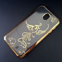 Samsung J7 Pro - Ốp lưng dẻo viền màu đính đá