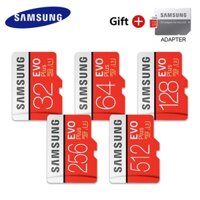 SAMSUNG Thẻ Nhớ Micro SD 512GB 256GB 128GB 64GB SDXC Grade EVO Plus Class 10 UHS-3 TF / SD