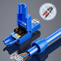 SAMZHE CAT5E/CAT6 RJ45 Connector Non-hit Network Crystal Head Thickened Gold-plated Unshielded Gigabit Network Cable Con