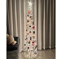 (sẵn 1.8m)NEWW Cây thông noel dây đèn LED trang trí giáng sinh ( HÀNG LOẠI 1) chưa kèm quả bóng trang trí