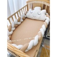 {SẴN 2 MÀU} Cũi gỗ cho bé Monmon 6in1 - chất liệu gỗ tùng, CÓ BÁNH XE