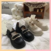[Sẵn 36, 39 trắng]GIÀY BÚP BÊ PHONG CÁCH LOLITA VIỀN REN ĐẾ ĐỘN (ảnh thật feedback)