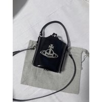 (Sẵn - Ảnh thật) TÚI VUÔNG VIVIEN ĐEN BÓNG T22 | Sugarblingbling