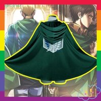 (Sẵn) Áo choàng Cosplay hóa trang đội trinh sát đoàn Anime/Manga Attack on Titan- Đại Chiến Titan (Vải dù che nắng nóng)