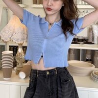[SẴN] Áo croptop len nữ Ulzzang Quảng Châu ALC59 💝