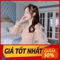 (SẴN) Áo hồng tiểu thư tay phồng hở vai croptop ulzzang hàn quốc Lina Top *21