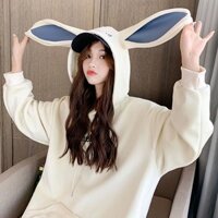 (sẵn) 🐰Áo Hoodie Tai Thỏ Đủ Màu🐰 Tai siêu Dài, siêu cute🍀