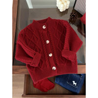 (sẵn) áo khoác cardigan đỏ cho bé QCCC