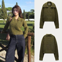 (Sẵn) Áo Len Dài Tay Xanh Rêu Z.Ada Áo Len Hàn Hằng