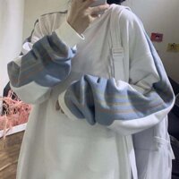 [SẴN] Áo sweater sọc ulzzang Hàn Quốc - Áo nỉ dài tay thu đông unisex nam nữ