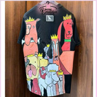 (Sẵn) - Áo Thun Đàn Chó Tượng Hình D.Gờ ❤ Áo Phông Cotton Dày Dặn Dáng Rộng Nam Nữ Boutique791