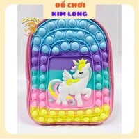 Sẵn Balo pop it  - Cặp đi học cho bé mẫu giáo - mầm non hình ngựa Pony