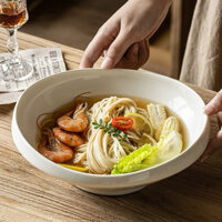 Sẵn - Bát tô sứ trắng sâu lòng Nalinim decor cao cấp | Nalinim Bowl