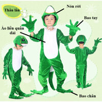 (Sẵn) Bộ Đồ Hóa Trang Con Thằn Lằn Phom Dài Và Ngắn Chất Liệu Nhung Đẹp