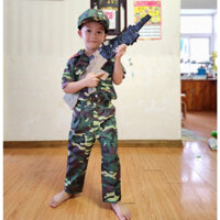 🤗(Sẵn) Bộ đồ Lính Rằn Ri hóa trang ngành nghề cực kỳ dễ thương bằng vải kaki cho bé trai và bé gái